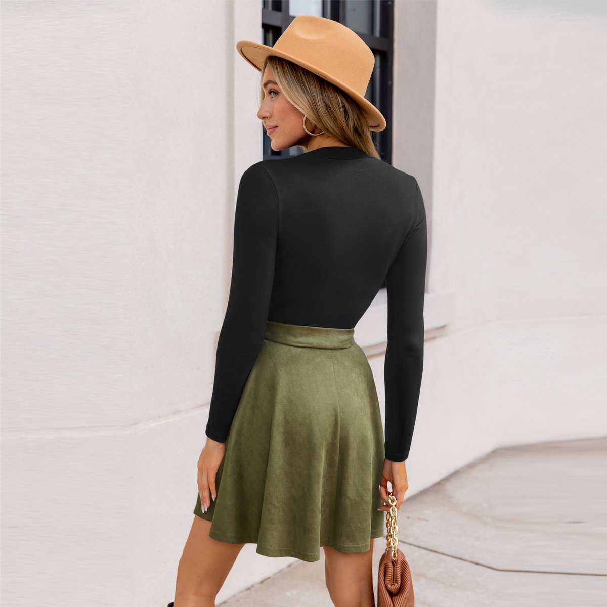 Женские платья Cupshe Women's Chic Two-Toned Mini Dress with Waist Tie-M-Green — фото 3