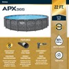 Bestway APX 365 22' x 52" Round Above Ground Swimming Pool Outdoor Backyard Framed Pool Set with Sand Filter Pump, Ladder, and Cover, Dark Marble - 2 of 4