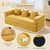 Chenille Folding Sofa Bed with Removable Cover & Pillows - 3 of 4