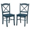 Buylateral Set of 2 Tiffany Farmhouse Cross Back Dining Chairs - 2 of 4