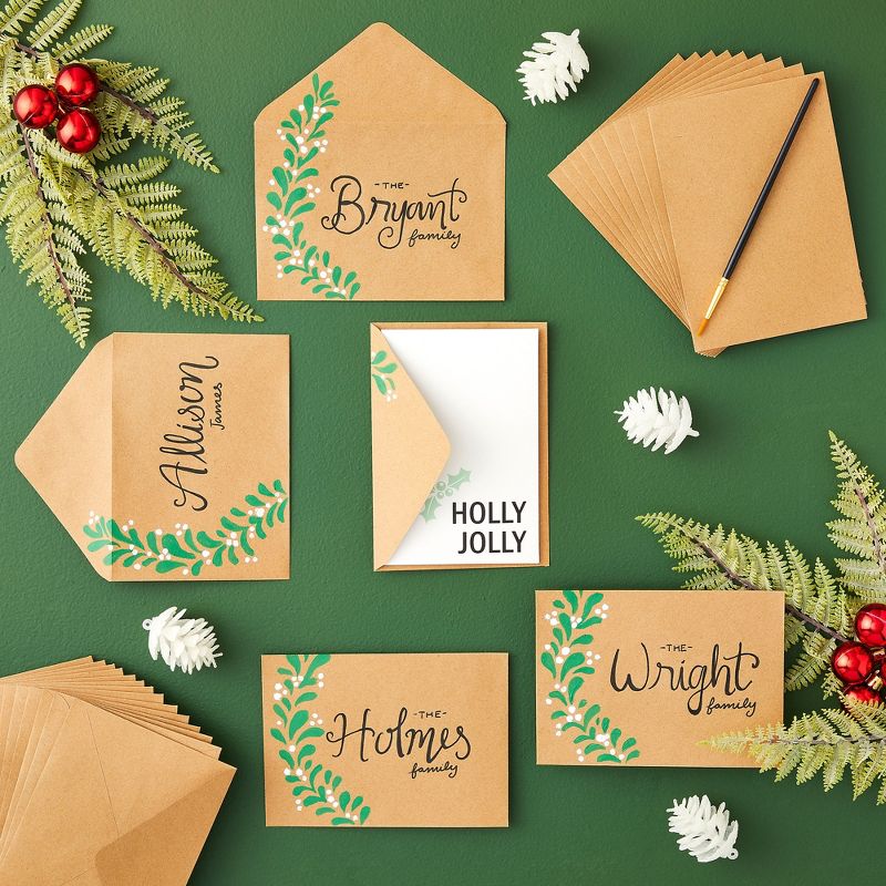 Juvale Kraft Paper Invitation Envelopes 4x6 for Wedding, Baby Shower, A6 V-Flap Brown Envelopes for Thank You Cards (50 Pack), 3 of 9