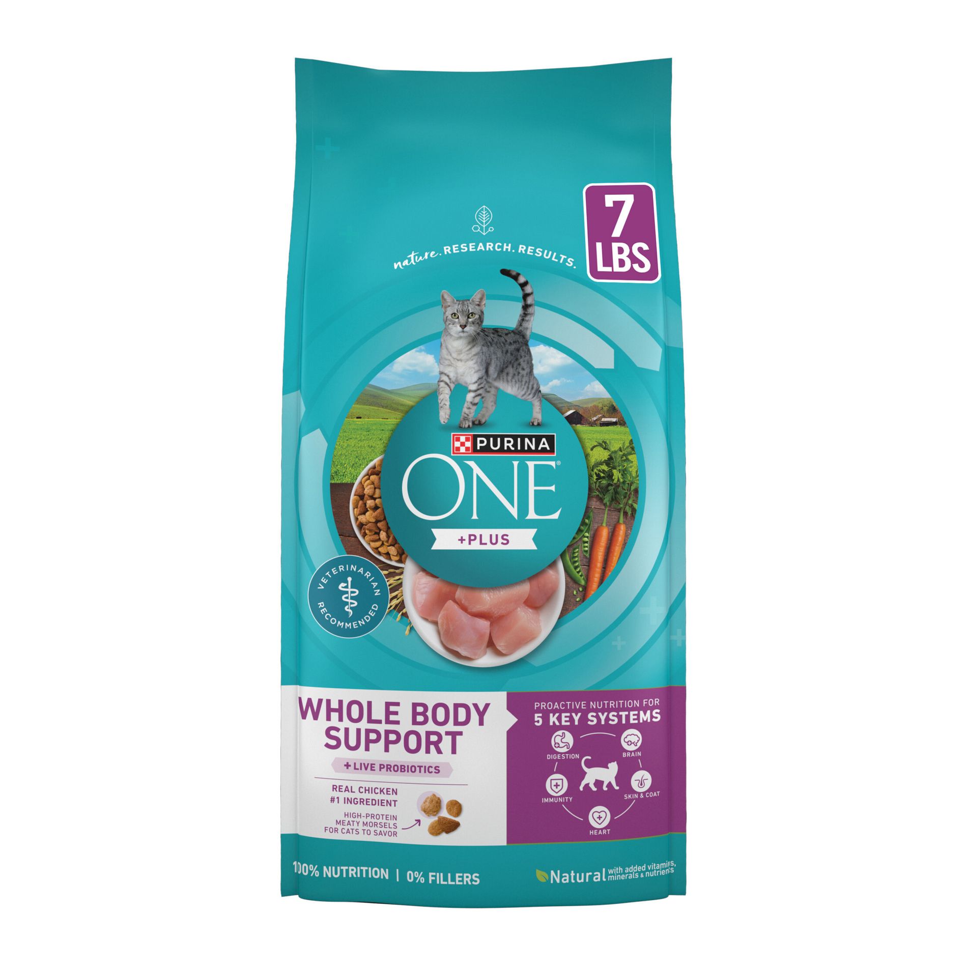 Purina ONE Plus Whole Body Support Chicken Flavor Adult Dry Cat Food - 7lbs