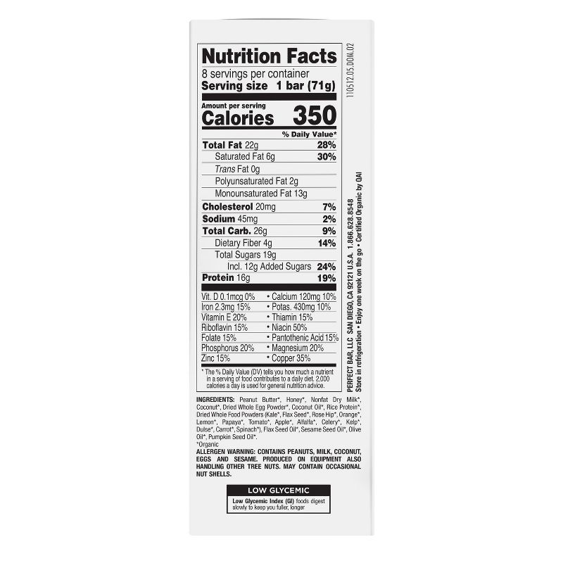 Perfect Bar Coconut Peanut Butter Refrigerated Protein Bar, 4 of 12