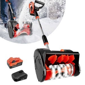 VOLTASK 24V Electric Snow Blower, 12-Inch Lightweight Snow Shovel Cordless with 4.0Ah Battery & Quick Charger Included for Walkways and Driveways - 1 of 4