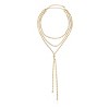 Royal Layered 18k Gold Plated Chain Lariat Necklace - Ettika - 2 of 2