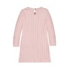 Hope & Henry Girls' Organic Long Sleeve Bow Detail Cable Sweater Dress, Kids - 3 of 4