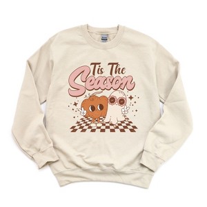 Simply Sage Market Women's Graphic Sweatshirt Tis The Season Pumpkin Ghost - 1 of 4
