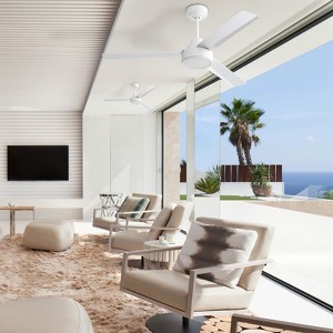 HOMLUX 52" Ceiling Fan with 3 ABS Blades & 6 Speeds & Reversible DC Motor - 1 of 4