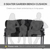 Dexmalle Black 3-Seater Tufted Bench Cushions for Outdoor Furniture - 3 of 4