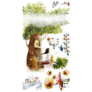 Slickblue Eden Wall Decals – Elegant Vinyl Stickers for Home Decor, Easy Peel & Stick, 13x23.5" - 1 of 3