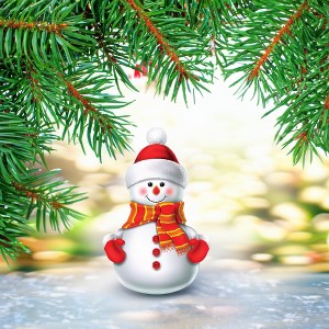 LEMONSODA Christmas Life Size Cardboard Cut Stand up (Snowman with Santa Hat) - 1 of 1