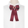Elerevyo Women's Brooch Bowknot Costume Bow Tie with Beads - 4 of 4