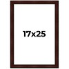 PosterPalooza | Distressed Brown Picture Frame - UV Acrylic, Foam Board Backing, Hanging Hardware - 2 of 4