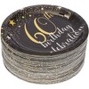 Blue Panda 80-Count 60Th Birthday Celebration Disposable Paper Plates 7 inches Black Party Supplies - 4 of 4