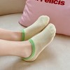 Anna-Kaci Women's Ribbed No Show Socks with Contrast Circular Heel Opening Low Cut Soft Stretch 3-Pack - 4 of 4