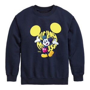 Boys' - Disney - Mickey Logo Graphic Long Sleeve Fleece Sweatshirt - 1 of 4