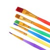 Unique Bargains Paint Brush SetCandy-Colored for Watercolor Nylon Bristles with Aluminum Ferrule and Wood Shaft Multicolor 6 Pcs - 3 of 3