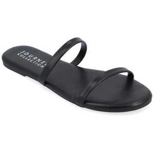 Journee Collection Womens Adyrae Slide Flat Sandals - 1 of 4