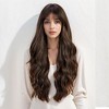 Alilang Long White Blonde Synthetic Wig with Bangs Natural Long Wavy Cosplay Wigs Daily Use - 2 of 4
