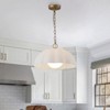 LLHZSY Modern Milk Glass Pendant Ceiling Light Fixtures for Island Light Dining Room-W16" - 2 of 4