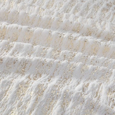 510 Design Metallic Print Faux Fur Comforter Set