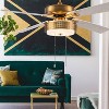 52" 4-Blade Amal Lighted Ceiling Fan Brass/Gold - River of Goods: Reversible, 3-Speed Motor - 3 of 4