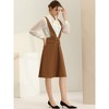 Allegra K Women's Overall Pinafore Dress Midi Suspenders Skirt - 2 of 4