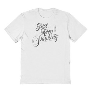 Rerun Island Men's Just Keep Pouring Short Sleeve Graphic Cotton T-Shirt - 1 of 1