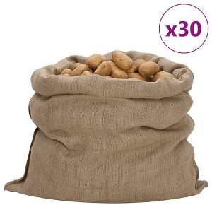 vidaXL Jute Sacks 30 pcs 39.4x43.3" 100% Jute 340 gsm - 1 of 4