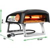 NutriChef Portable Outdoor Pizza Oven - Gas Fired, Fire & Stone Outdoor Pizza Oven - 3 of 4