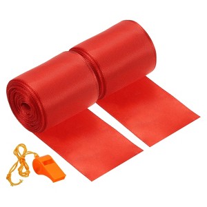 Unique Bargains Finish Line Satin Ribbon with Whistle for Athletics Running Race 2 Pcs - 1 of 4