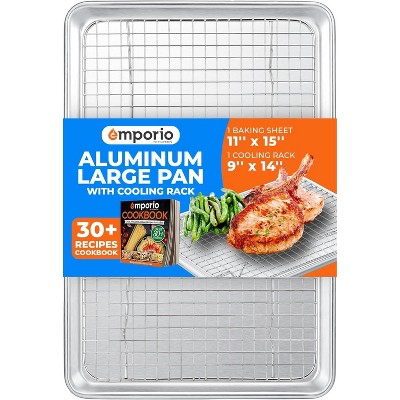 10.5*15‘ with stainless rack 0.8mm nutral aluminum Baking sheet