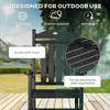 Outdoor Rocking Chair, All Weather-Resistant HDPE Rocking Patio Chairs with Rustic High Back, Armrests, Oversized Seat and Slatted Backrest - 4 of 4