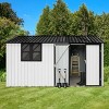 Coolbibila-10Ftx12Ft Storage Sheds, Metal Sheds With Waterproof Roofs And Durable Metal Frame, Tool Sheds With Lockable Doors And Window - 3 of 4
