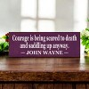 Slickblue Western Style Courage Quote Sign, 3.5x10 Rustic Pine Wall Décor, Multiple Colors - 2 of 3