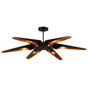 CWI Lighting Amar 6 Light Chandelier With Matte Black Finish - 1 of 4