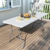 SKONYON 6ft Folding Table Portable Indoor Outdoor Picnic Party Dining Camping - 3 of 4