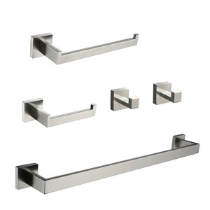 CLIHOME Set of 5 Bathroom Hardware Set, Wall Mounted Towel Rack, Stainless Steel Towel Holder - 1 of 4