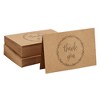 Best Paper Greetings 36 Pack Rustic Kraft Paper Material Thank You Cards with Envelopes for Wedding, Baby Shower, Birthday Party, 4 x 6 in - 4 of 4