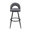 PAGED Swivel Bar Stools Faux Leather Counter Stools with Footrest, Island Chairs for Home Pub - 3 of 4