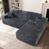 Cloud Plush Corduroy L-Shaped Modular Sectional Sofa with Chaise Lounge, No Assembly, and Plush Fabric - 2 of 4