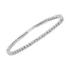 Haus of Brilliance Silver ½ Cttw Miracle-Set Diamond Round Half Bezel 7” Tennis Bracelet - 3 of 4