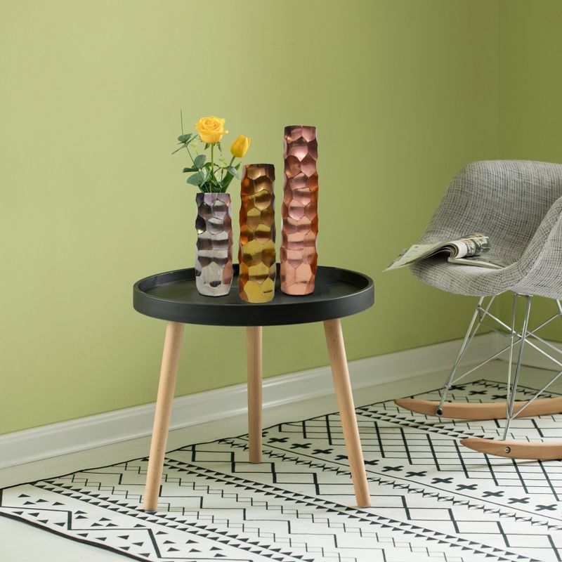 Uniquewise Set of 3 Decorative Modern Metal Honeycomb Design Table Flower Vase for Dining Room, Living Room Bedroom, or Wedding, 3 of 6