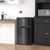 HOMCOM Double Door Mini Fridge with Freezer, 3.2 Cu.Ft Compact Refrigerator with Adjustable Shelf, Adjustable Thermostat and Reversible Door, Black - 2 of 4