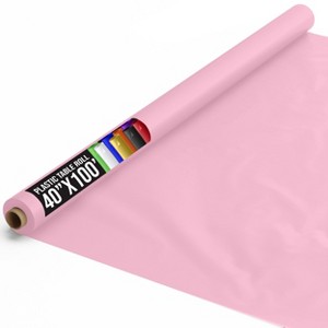 Crown Display 40 inch x 100 Feet Disposable Plastic tablecloth roll - 1 of 4