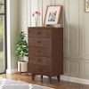 NicBex Solid Wood Dressers,Retro Round Handles Drawers,Modern Dresser for Bedroom,Living Room,Entryway,Auburn - 2 of 4