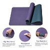 MaseiKar Yoga Mat, Exercise Yoga Mat with Non-Slip Design, Professional TPE Exericise Mat, 72" x 24" Multi-Purpose Workout Mat for Women - 4 of 4