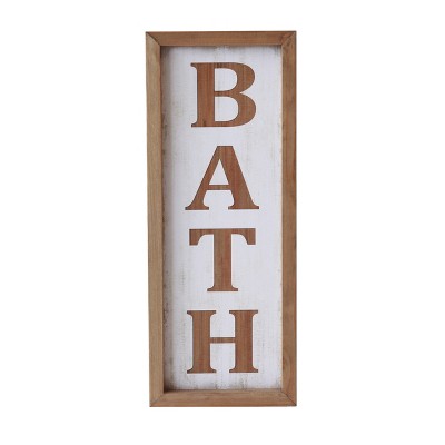 VIP Wood 18 in. White Bath Wall Accent