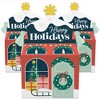 Big Dot of Happiness Christmas Village - Treat Box Party Favors - Holiday Winter Houses Goodie Gable Boxes - Set of 12 - 2 of 4