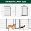27*40/27*48/32*40/27*40 Inch Heavy Duty Dog Playpen, 8/16-Panel 18/21/42.6FT Metal Pet Exercise Pen with Wide Door - 2 of 4